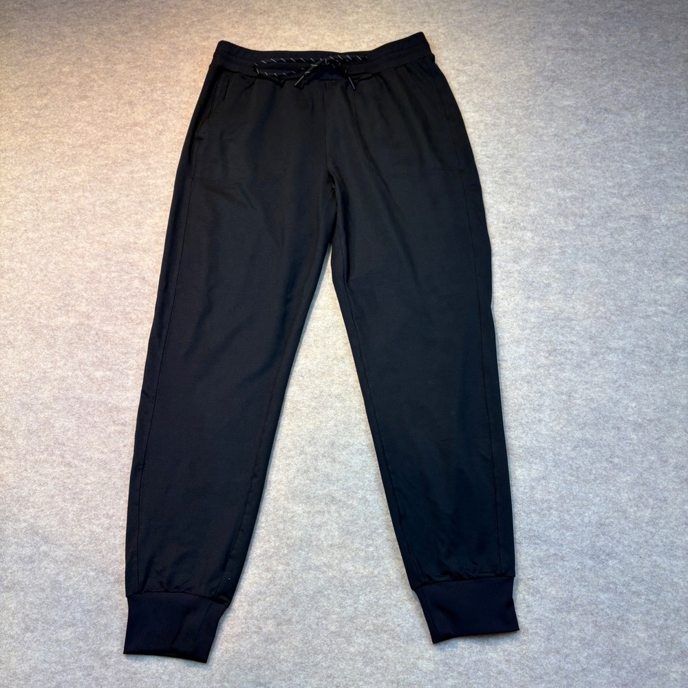 Zella Women Black Joggers Activewear Pants Size S Drawstring Ribbed Cuffs